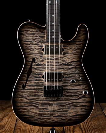 Suhr Classic T Custom Quilt Maple/Swamp Ash - Trans Charcoal Burst