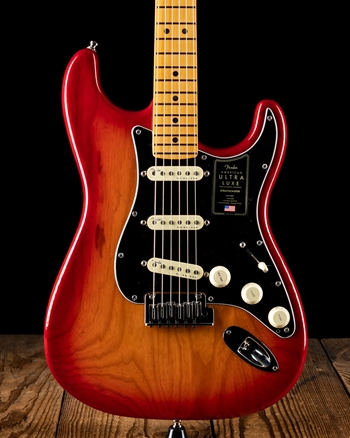 Fender American Ultra Luxe Stratocaster - Plasma Red Burst