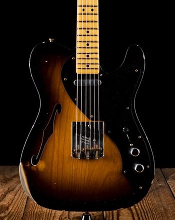 Fender Custom Shop Limited Edition Relic Blackguard Telecaster Thinline - Wide-Fade 2-Color Sunburst