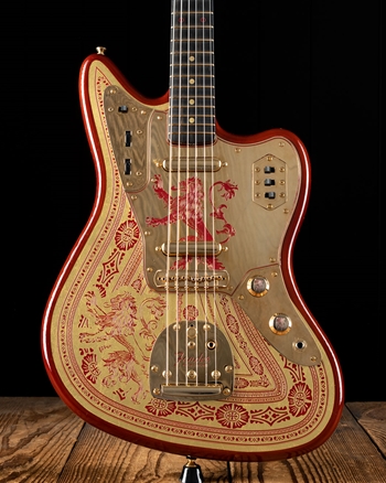 Fender Custom Shop Game Of Thrones (GoT) House Lannister Jaguar - Burnt Crimson & Gold