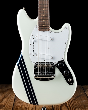 Fender Custom Shop 1964 Mustang - Olympic White w/Baltic Blue Stripe