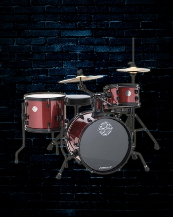 Ludwig Pocket Kit 4-Piece Beginner's Drum Set - Wine Red Sparkle