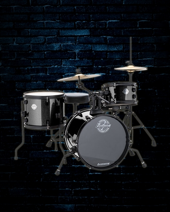 Ludwig Pocket Kit 4-Piece Beginner's Drum Set - Black Sparkle