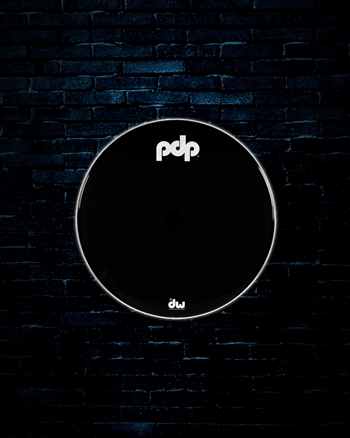 PDP 22" Black Smooth Kick Resonant Logo Kick Drum Head