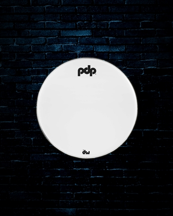 PDP 22" White Coated Kick Resonant Logo Kick Drum Head