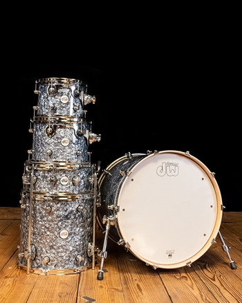 DW Design Series 5-Piece Drum Set - Silver Slate Marine