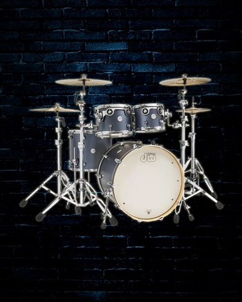 DW Design Series 4-Piece Drum Set - Blue Slate