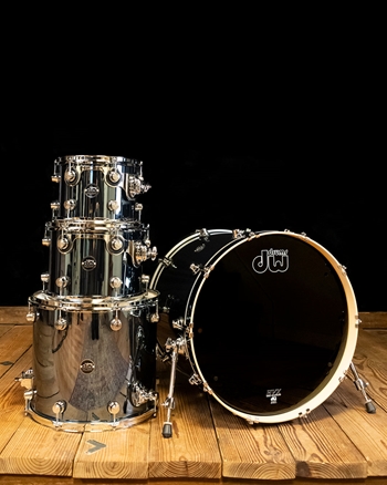 DW Performance Series 4-Piece Drum Set - Chrome Shadow