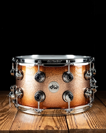 DW 8"x14" Collector's Series Maple/Mahogany Snare Drum - Copper Glitz