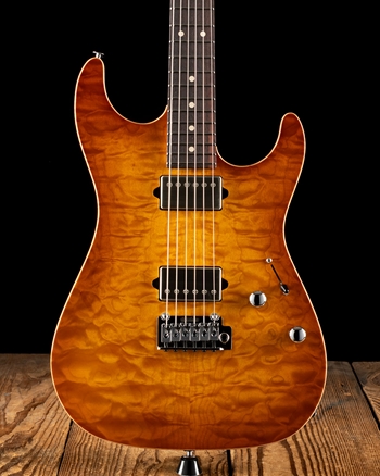 Suhr Standard Custom Quilt Maple/Genuine Mahogany - Tea Burst