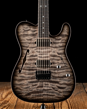 Suhr Classic T Custom Quilt Maple/Swamp Ash - Trans Charcoal Burst