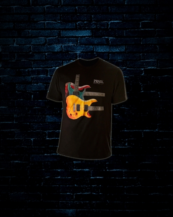 PRS Paul's Guitar Three Guitar Throwback T-Shirt - Black (Large)