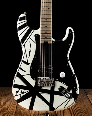 EVH Striped Series '78 Eruption - White w/Black Stripes