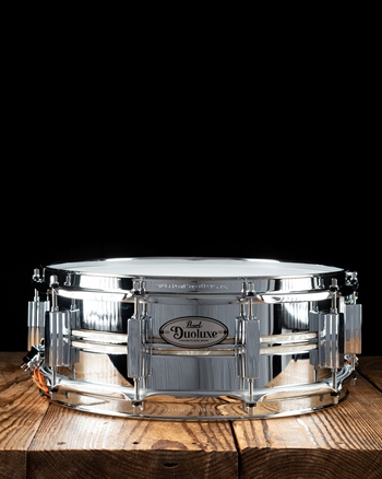 Pearl 5"x14" Duoluxe Snare Drum - Chrome Over Brass