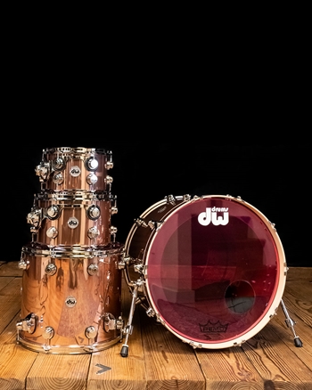 Drum Workshop Collector's Series Maple/Mahogany 4-Piece Drum Set - Rose Copper