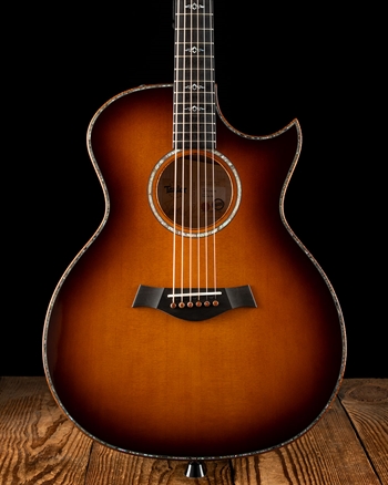 Taylor Custom Grand Auditorium Lutz Spruce/Big Leaf Maple - Brushfire Burst