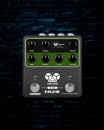 NUX Tape Echo (NDD-7) Multi Tape Head Space Echo with Tap Tempo & Looper Pedal