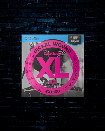 D'Addario EXL150 XL Nickel Wound Electric Strings - 12-String Reg Light (10-46)