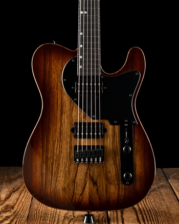 Suhr Classic T Custom Black Limba/Roasted Swamp Ash - Brown Burst