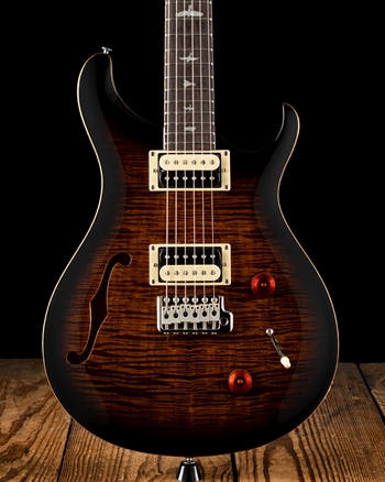 PRS SE Custom 22 Semi-Hollow - Black Gold Sunburst