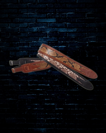 LM 2.5" Gallery Series Luxe Snake Guitar Strap - Black