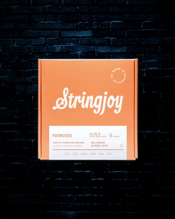 Stringjoy Foxwoods Coated Phosphor Bronze Acoustic Strings - Super Light (11-52)