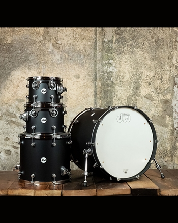 DW Design Series 4-Piece Shell Pack Drum Set - Black Satin