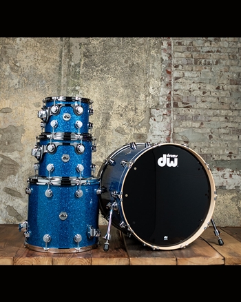 Drum Workshop Collector's Series SSC Maple 4-Piece Drum Set - Blue Glass