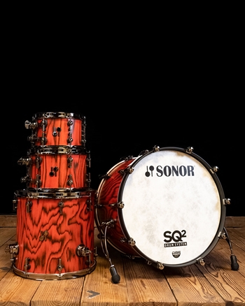 Sonor SQ2 4-Piece Medium Beech Drum Set - Fiery Red Semi-Gloss