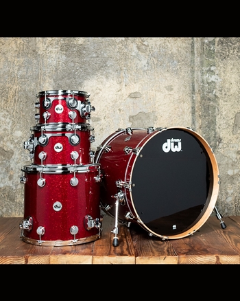 DW Collector's Series 4-Piece Birch Drum Set - Ruby Glass