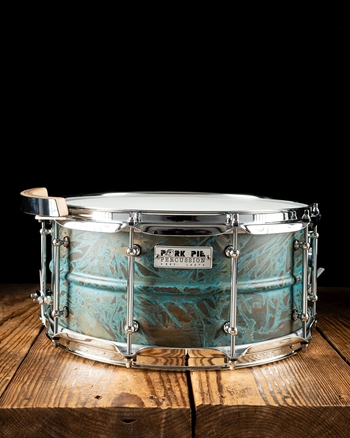 Pork Pie 6.5"x14" Patina Brass Snare Drum w/Gruv-X Click Mate