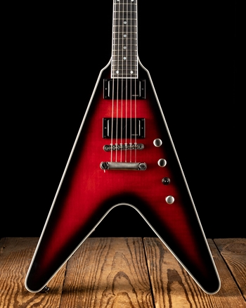 Epiphone Dave Mustaine Prophecy Flying V Figured - Aged Dark Red Burst