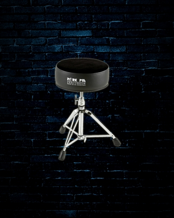 Pork Pie Round Top Drum Throne - Black/Black Crush