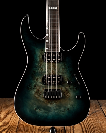 ESP E-II M-II HT - Mercury Blue Burst