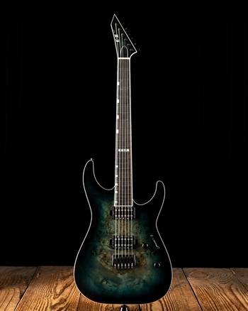 ESP E-II M-II HT - Mercury Blue Burst