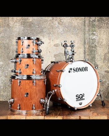 Sonor SQ2 4-Piece Medium Maple Drum Set - Bubinga Veneer Semi-Gloss