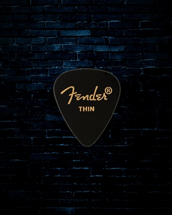 Fender 351 Shape Classic Celluloid Thin Guitar Picks (12 Pack) - Black