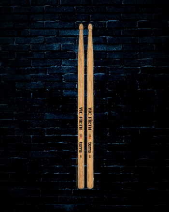 Vic Firth American Classic Terra 5B Wood Tip Hickory Drumsticks (4 Pack)