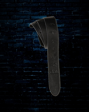 PRS 2" Embossed Birds Leather Strap - Black