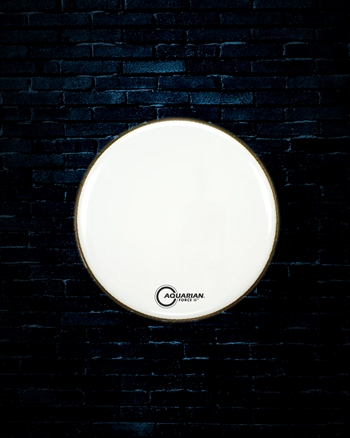 Aquarian 22" Resonant Force II White Gloss Bass Drumhead