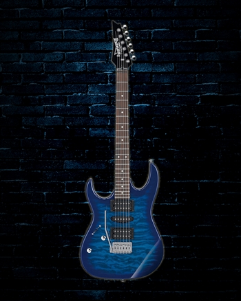 Ibanez GRX70QA RG Gio (Left-Handed) - Transparent Blue Burst