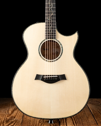 Taylor C14ce Custom Grand Auditorium Adirondack Spruce/Quilted Big Leaf Maple - Caribbean Fade Back