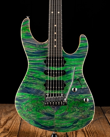 Suhr Modern Custom Waterfall Burl Maple/Basswood - Trans Algae