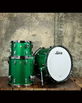 Ludwig Classic Maple Fab 3-Piece Drum Set - Green Sparkle