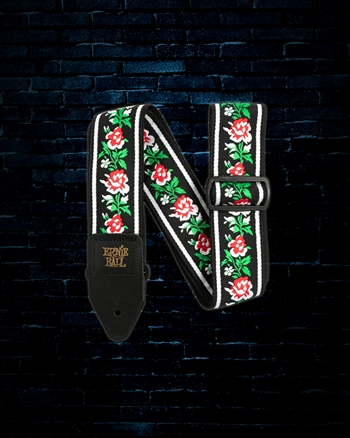 Music Man 2" Classic Jacquard Guitar/Bass Strap - Winter Rose