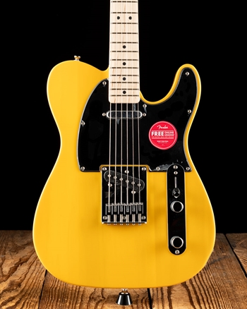 Squier Telecaster イエロー Squier Sonic Telecaster, Butterscotch Blonde, Maple Fingerboard