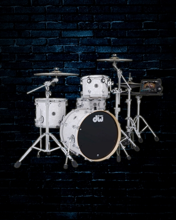 Drum Workshop DWe 4-Piece Drum Set Bundle - White Marine Pearl