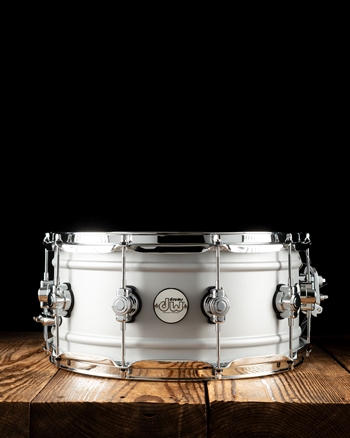 DW 6.5"x14" Design Series Matte Aluminum Chrome Snare Drum