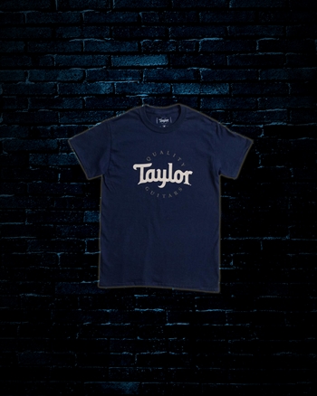 Taylor Men's Two-Color Logo T-Shirt - Navy (Medium)