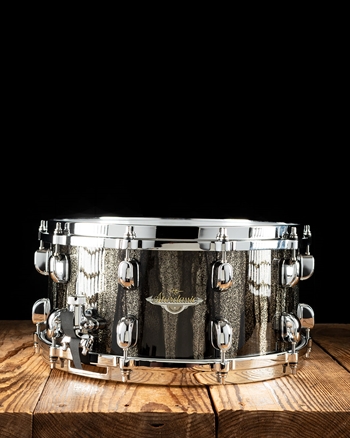Tama MAS1465 - 6.5"x14" Starclassic Maple Snare Drum - Black Clouds & Silver Linings